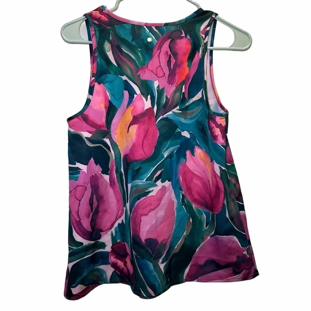 Fabletics Eco Satin Sleep Tank Painted Tulip Print Size XSmall